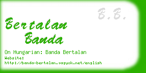 bertalan banda business card